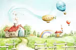 Cartoon Dreaming Scenes Slide