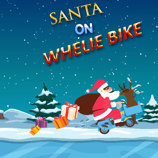 Santa On Wheelie Bike